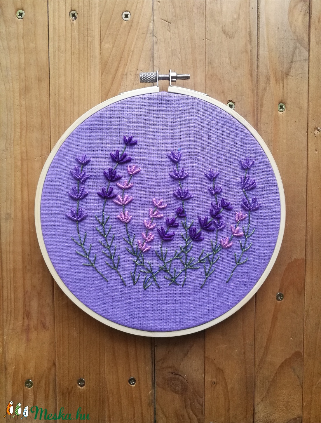 Anyáknapi levendula mező, hímzett falikép -  - Meska.hu