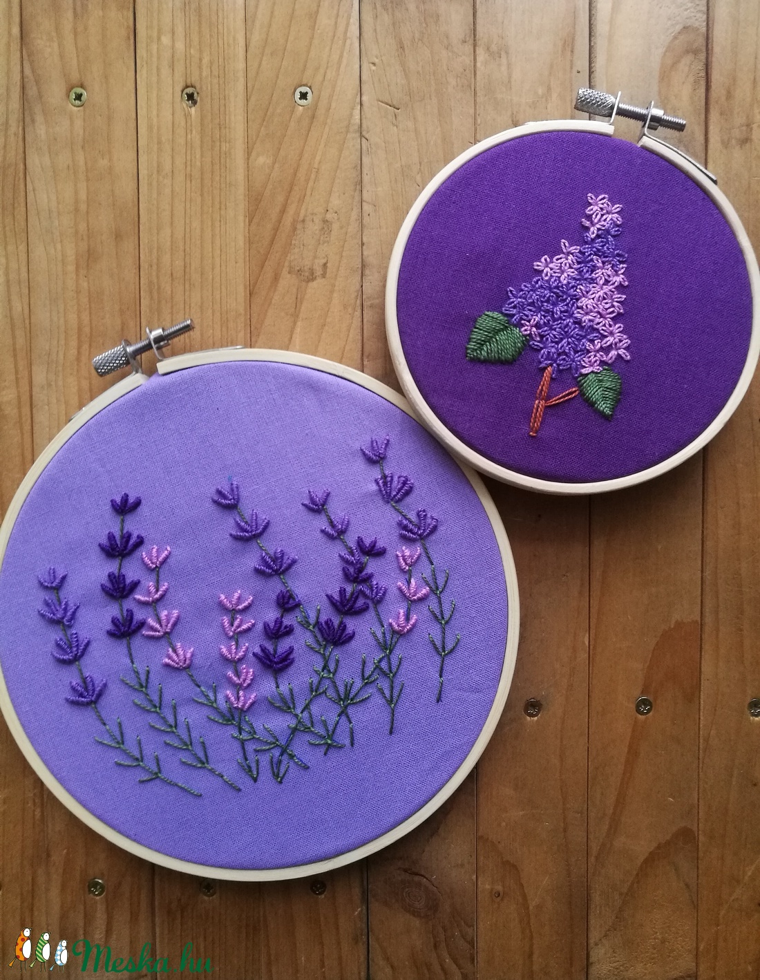 Anyáknapi levendula mező, hímzett falikép -  - Meska.hu