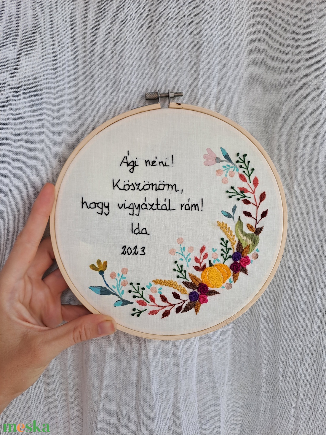 Egyedi megrendelésre készült hímzett szett - esküvő - emlék & ajándék - szülőköszöntő ajándék - Meska.hu