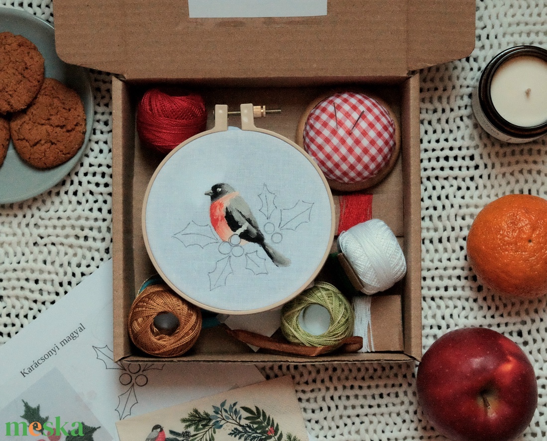 DIY karácsonyi hímzőbox - Süvöltő  - diy (csináld magad) - egységcsomag - Meska.hu