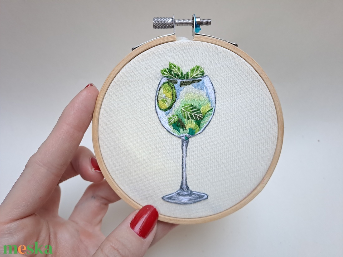Egy pohár mohito - művészet - textilkép - egyéb - Meska.hu Egy pohár mohito - művészet - textilkép - egyéb - Meska.hu