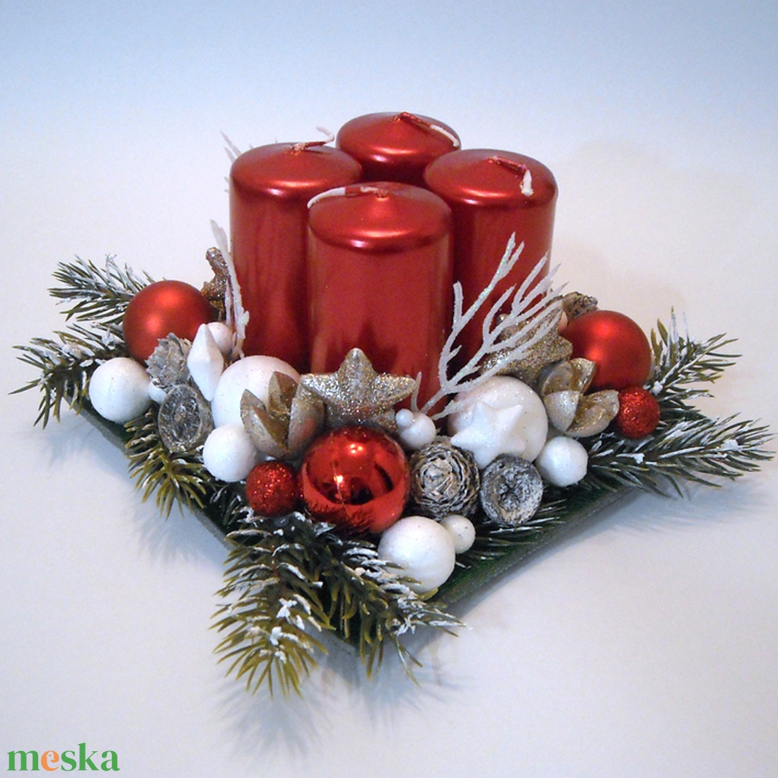 Adventi asztaldísz 19 - karácsony - adventi díszek - adventi gyertyadíszek és koszorúdíszek - Meska.hu