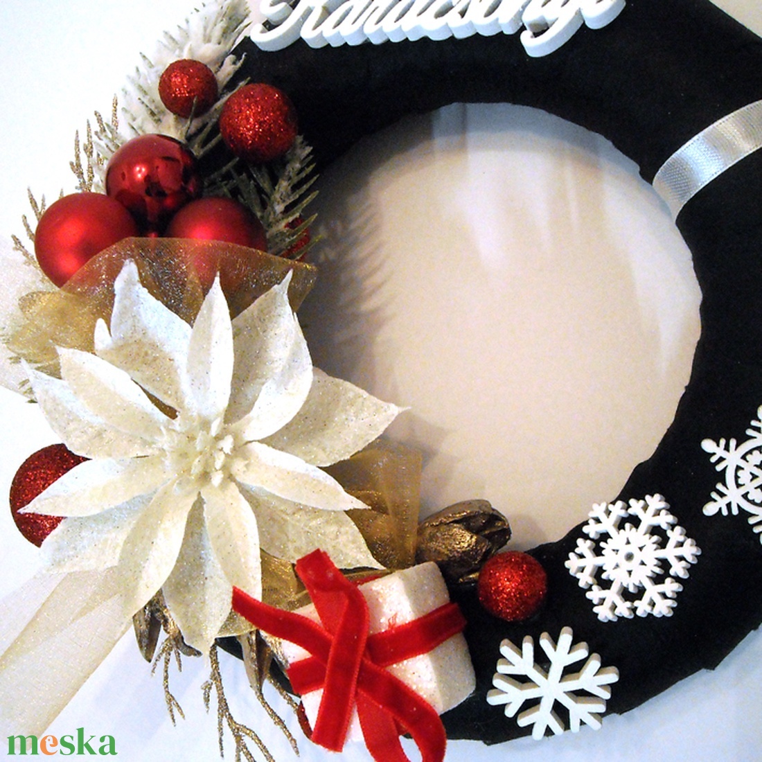 Karácsonyi kopogtató 26 - karácsony - karácsonyi lakásdekoráció - karácsonyi ajtódíszek - Meska.hu