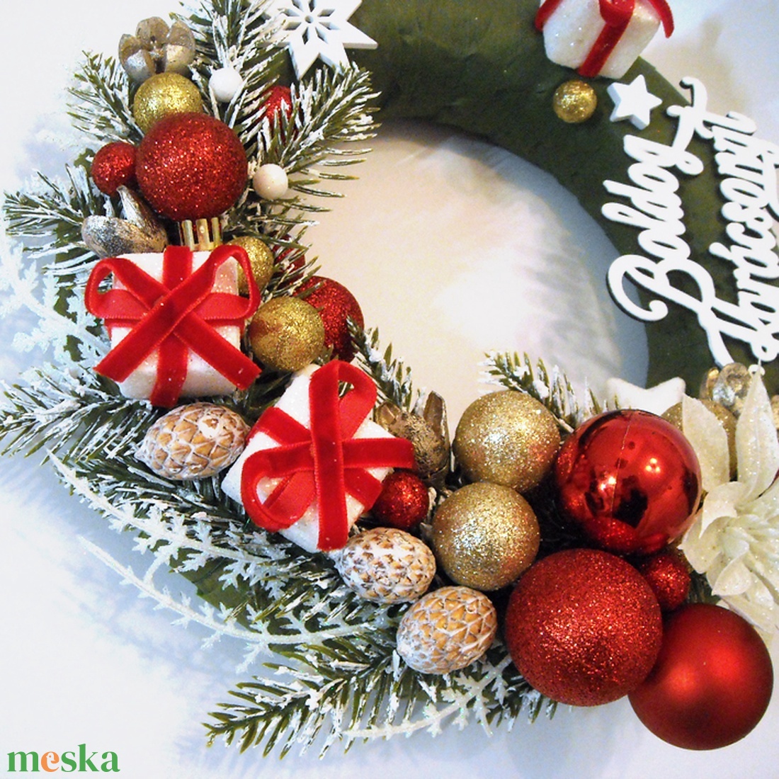 Karácsonyi asztaldísz 28 - karácsony - karácsonyi lakásdekoráció - ünnepi asztaldekoráció - Meska.hu