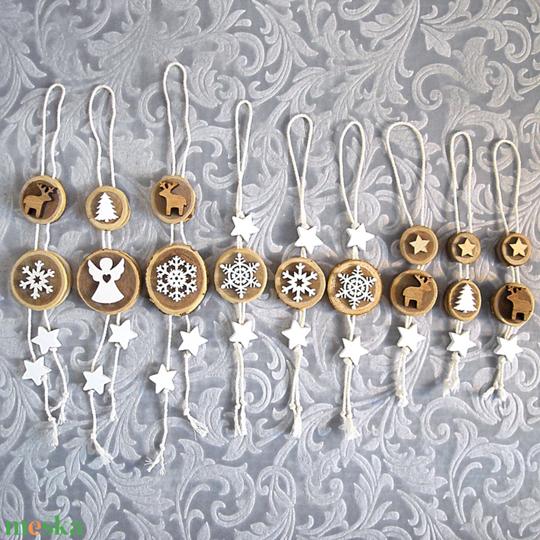 9db karácsonyfadísz dobozzal 104 - karácsony - karácsonyi lakásdekoráció - karácsonyfadíszek - Meska.hu