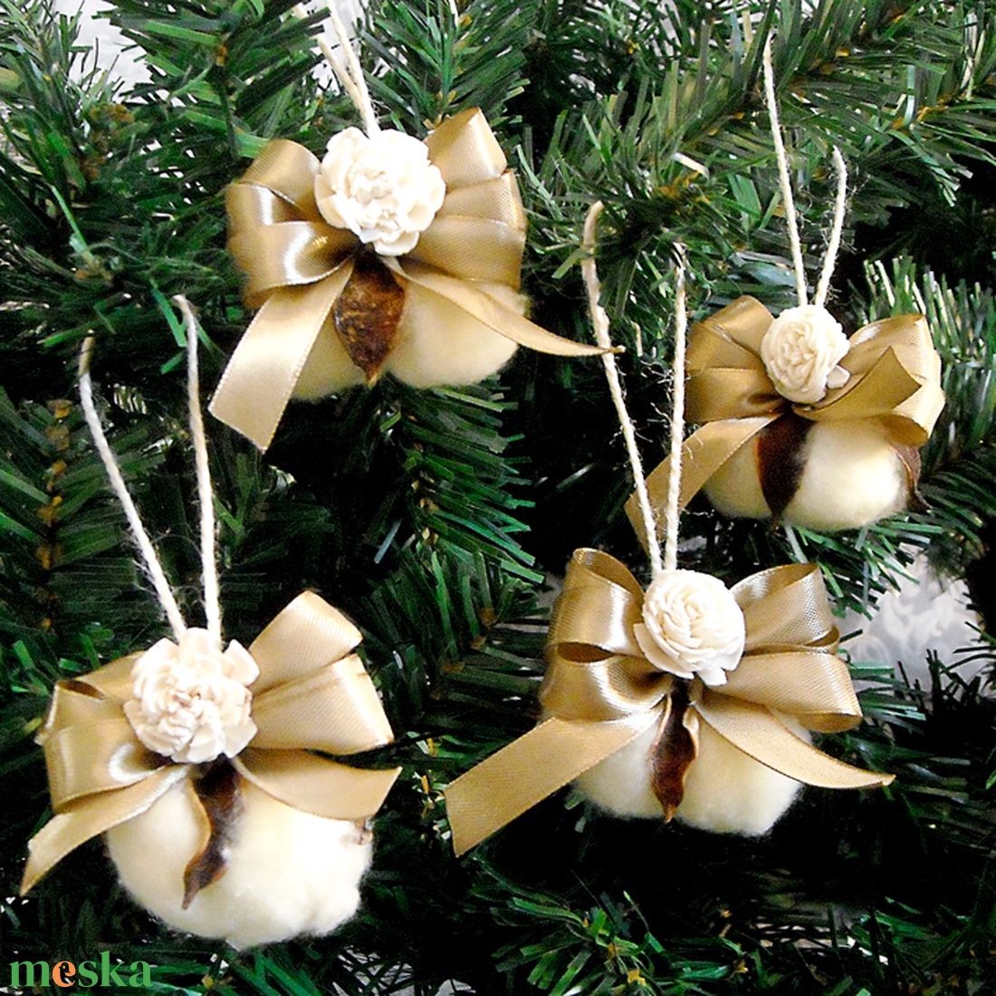 10db karácsonyfadísz dobozzal 107 - karácsony - karácsonyi lakásdekoráció - karácsonyfadíszek - Meska.hu