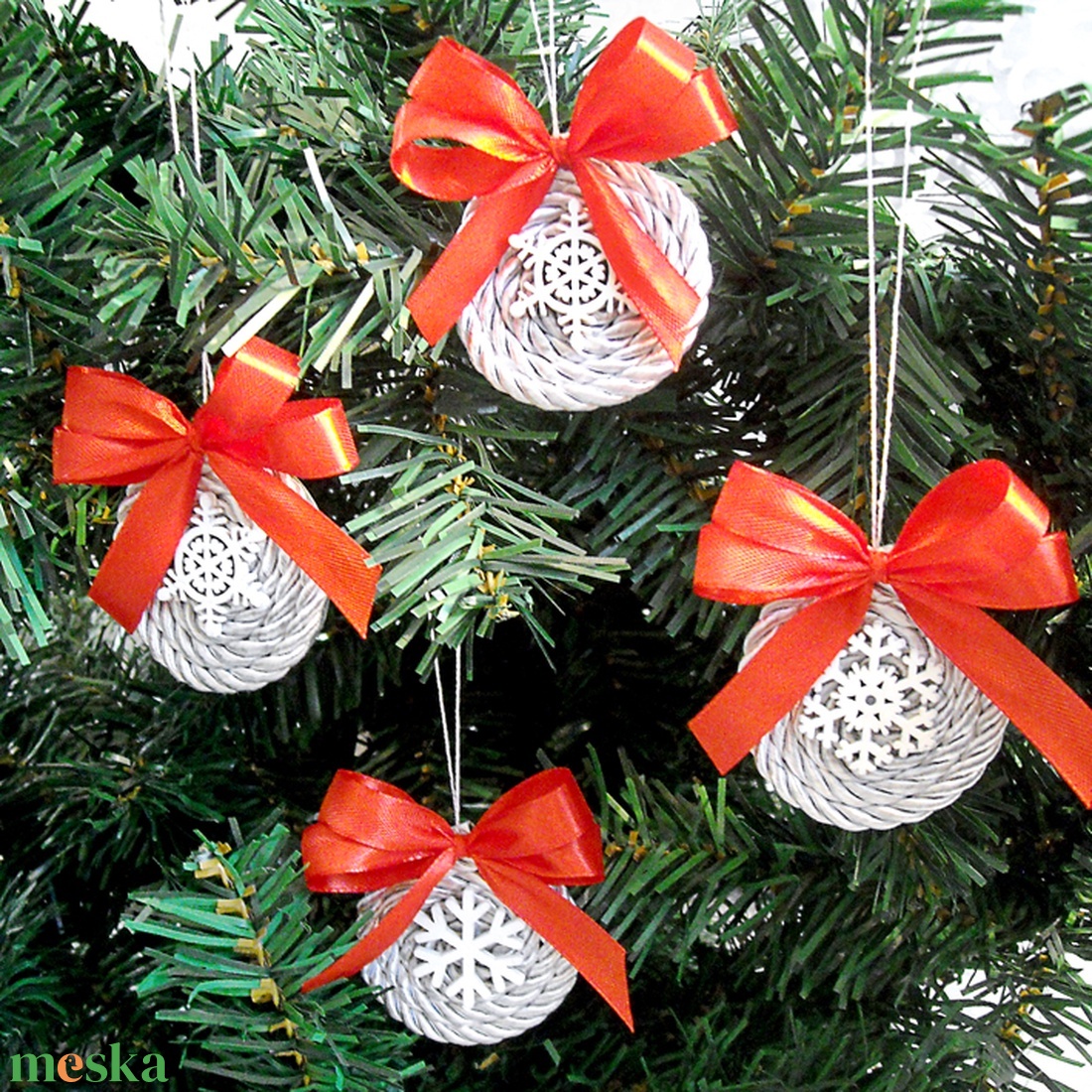 10db karácsonyfadísz dobozzal 111 - karácsony - karácsonyi lakásdekoráció - karácsonyfadíszek - Meska.hu