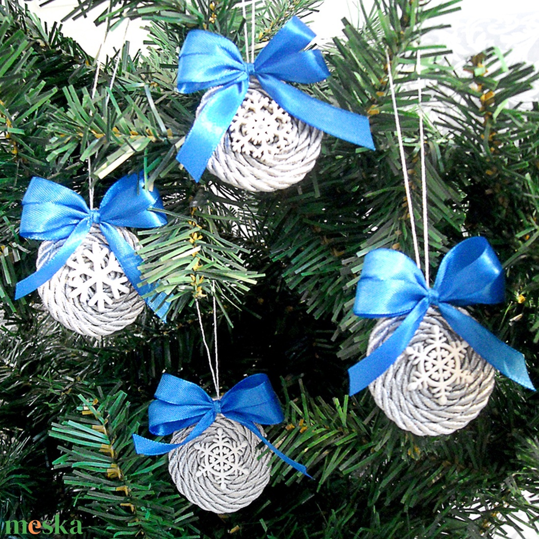 10db karácsonyfadísz dobozzal 112 - karácsony - karácsonyi lakásdekoráció - karácsonyfadíszek - Meska.hu