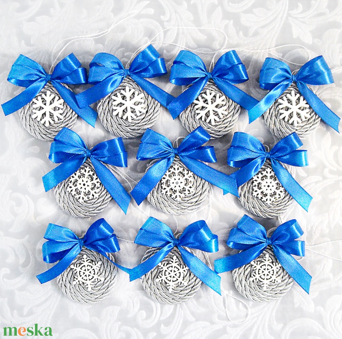 10db karácsonyfadísz dobozzal 112 - karácsony - karácsonyi lakásdekoráció - karácsonyfadíszek - Meska.hu