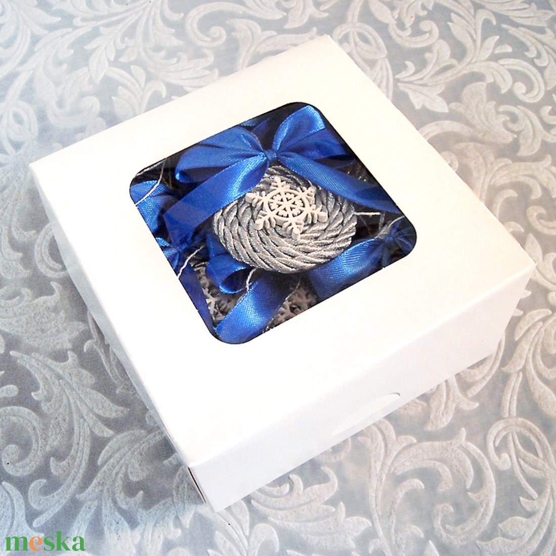 10db karácsonyfadísz dobozzal 112 - karácsony - karácsonyi lakásdekoráció - karácsonyfadíszek - Meska.hu