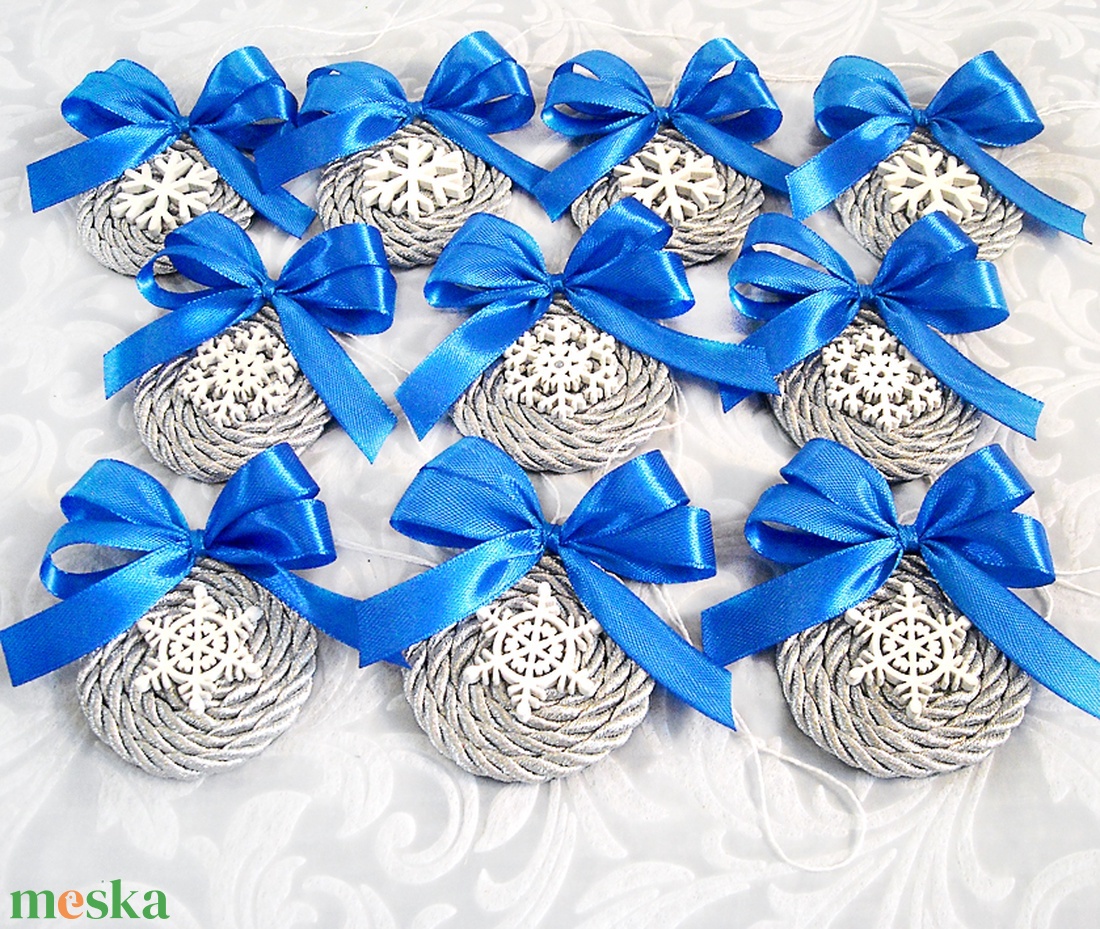 10db karácsonyfadísz dobozzal 112 - karácsony - karácsonyi lakásdekoráció - karácsonyfadíszek - Meska.hu