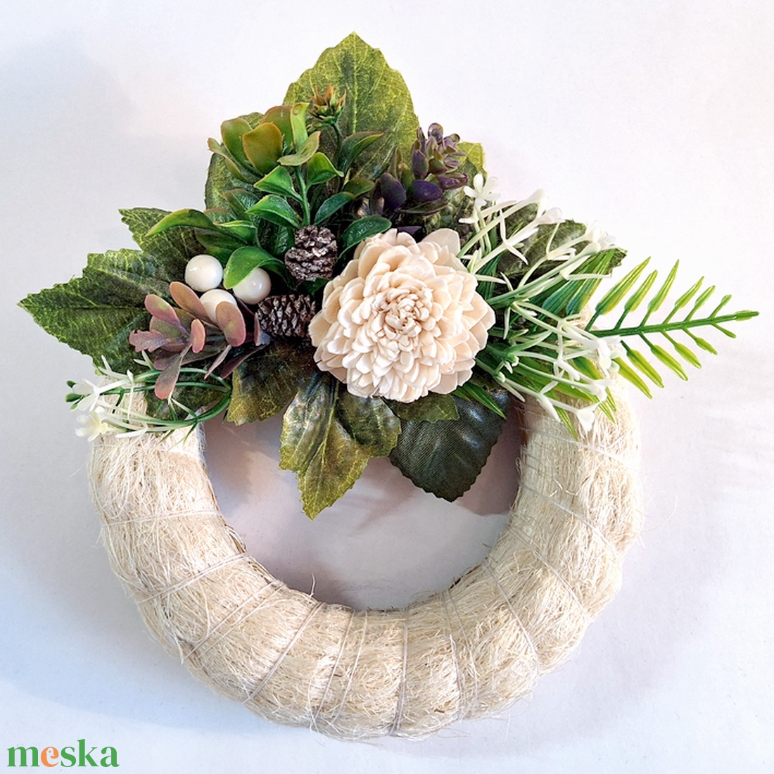 Kegyeleti koszorú 127 - otthon & életmód - vallás - temetkezési tárgy - sírkoszorú, kegyeleti koszorú - Meska.hu