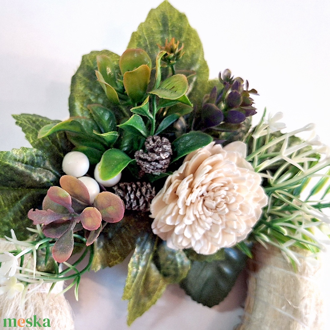 Kegyeleti koszorú 127 - otthon & életmód - vallás - temetkezési tárgy - sírkoszorú, kegyeleti koszorú - Meska.hu