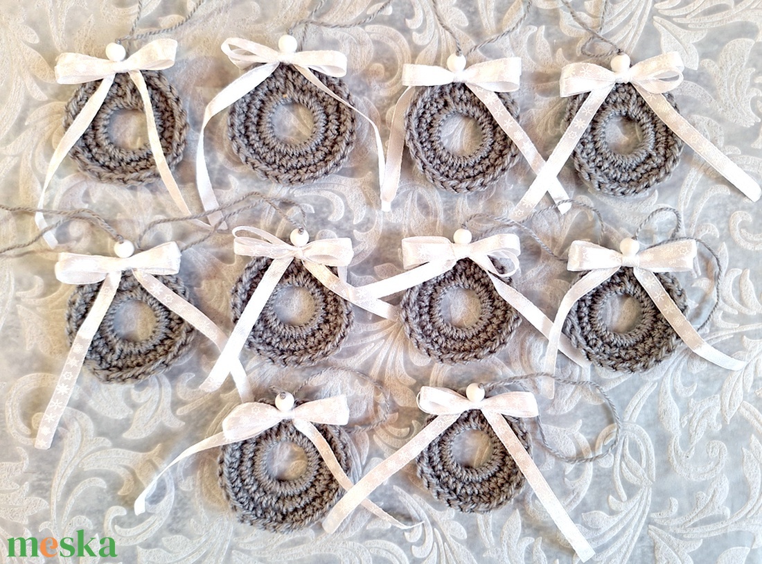 10db horgolt karácsonyfadísz 173 - karácsony - karácsonyi lakásdekoráció - karácsonyfadíszek - Meska.hu