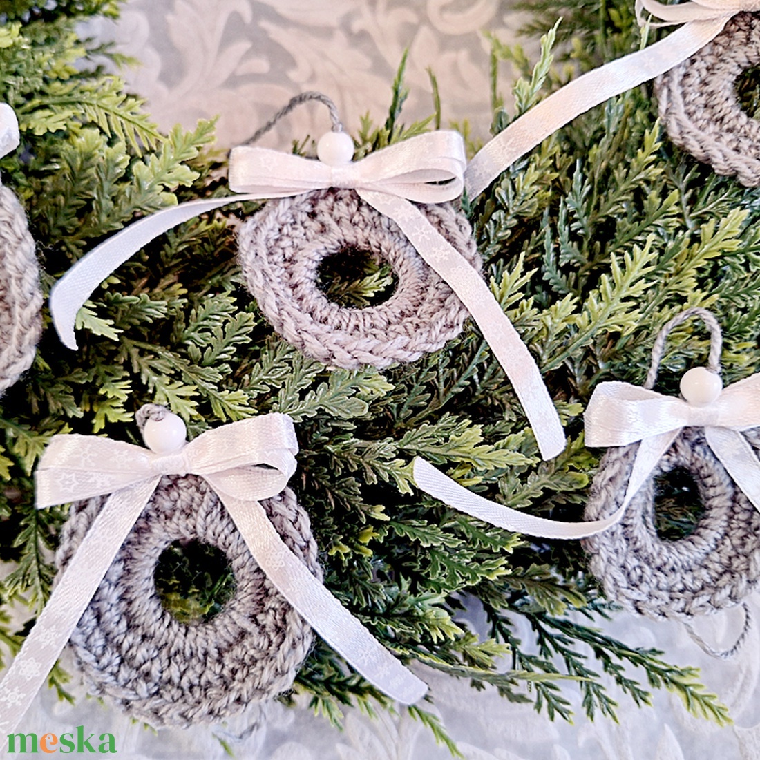 10db horgolt karácsonyfadísz 173 - karácsony - karácsonyi lakásdekoráció - karácsonyfadíszek - Meska.hu