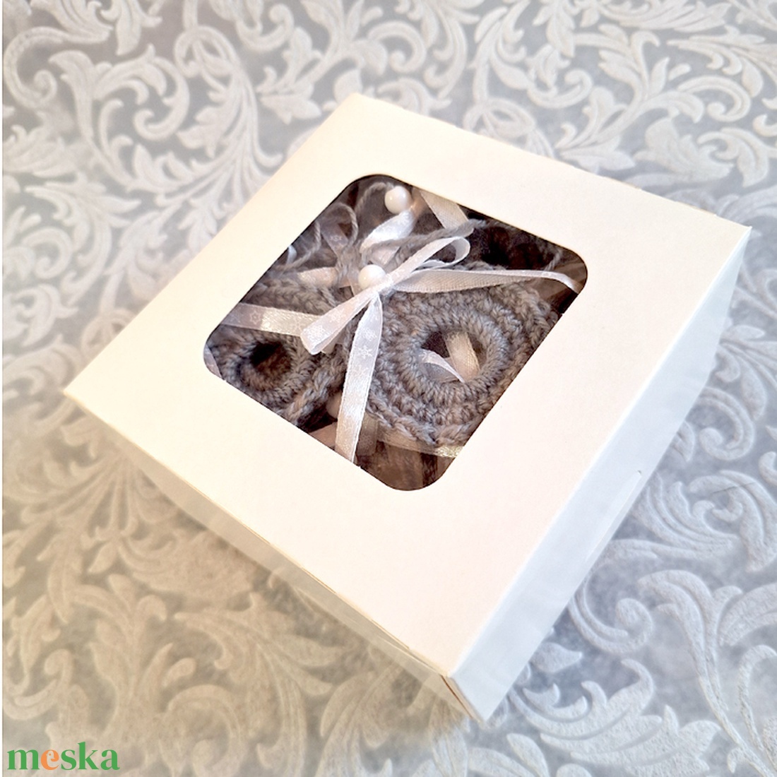 10db horgolt karácsonyfadísz 173 - karácsony - karácsonyi lakásdekoráció - karácsonyfadíszek - Meska.hu