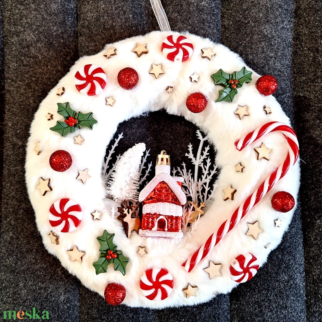 Karácsonyi kopogtató 176 - karácsony - karácsonyi lakásdekoráció - karácsonyi ajtódíszek - Meska.hu