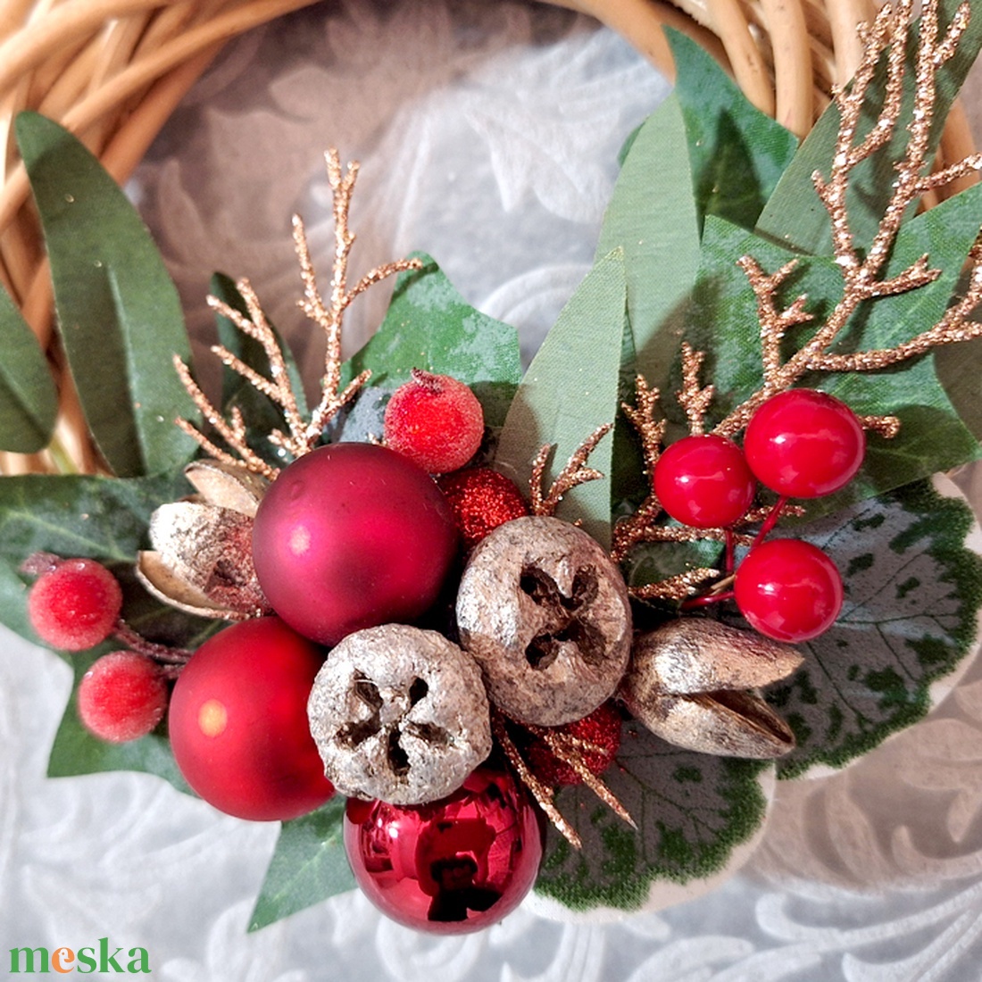 Karácsonyi kopogtató 180 - karácsony - karácsonyi lakásdekoráció - karácsonyi ajtódíszek - Meska.hu