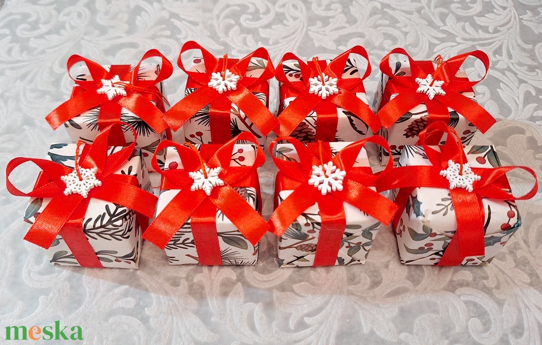 8db karácsonyfadísz 186 - karácsony - karácsonyi lakásdekoráció - karácsonyfadíszek - Meska.hu