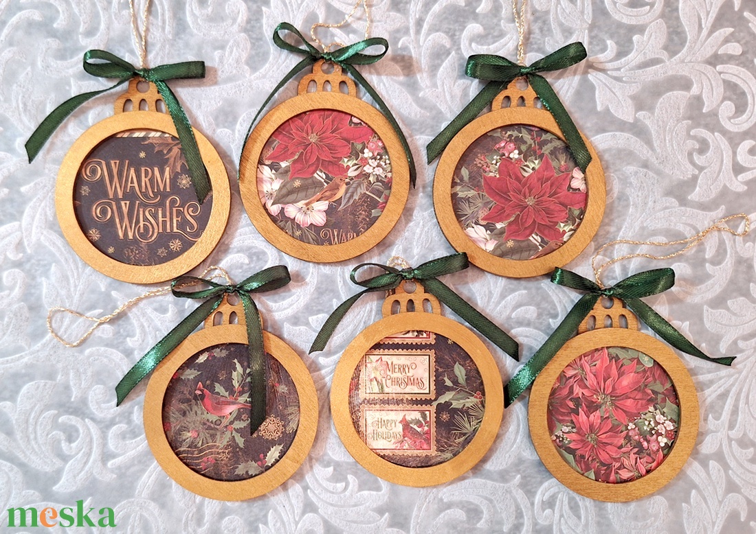 6db nagy karácsonyfadísz 189 - karácsony - karácsonyi lakásdekoráció - karácsonyfadíszek - Meska.hu