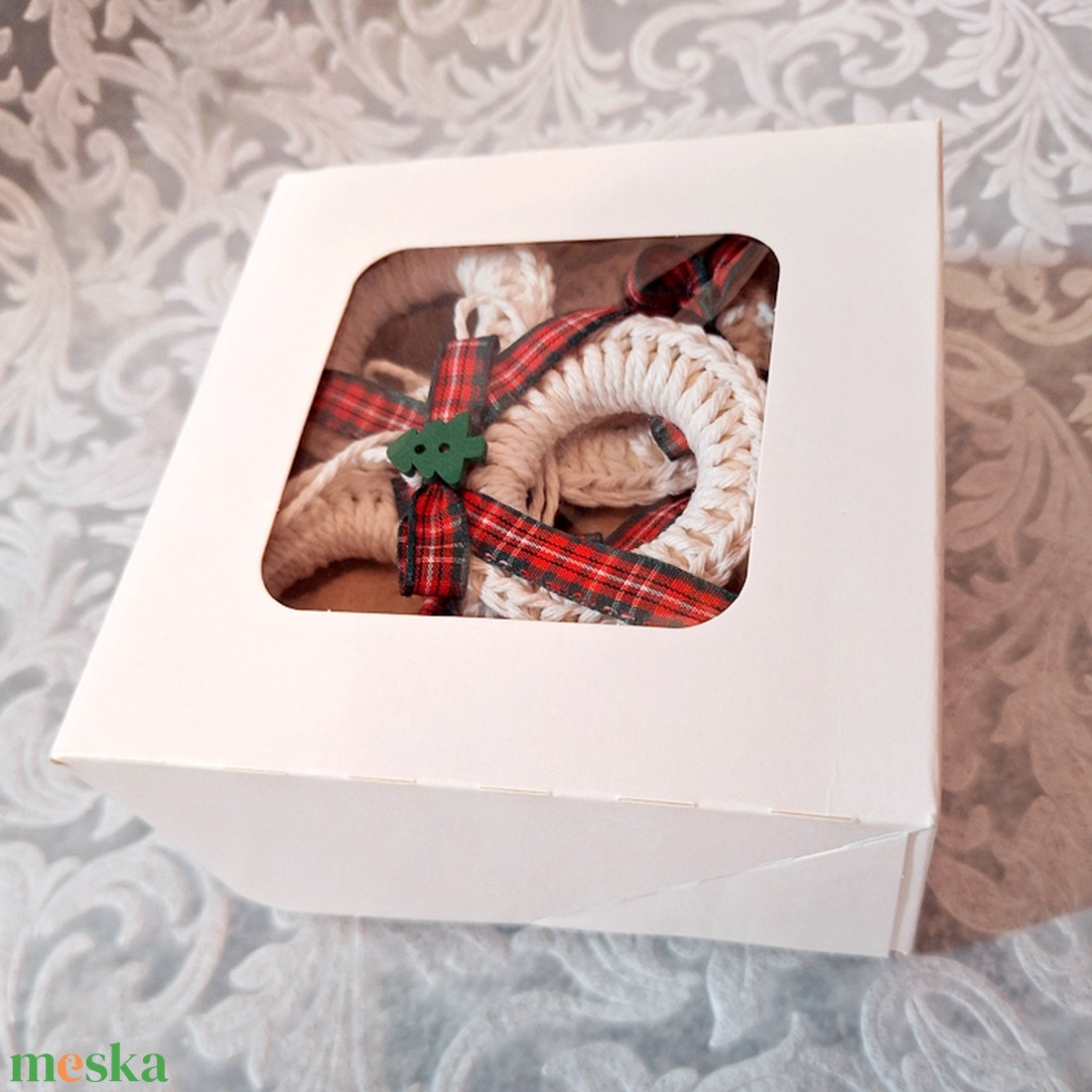 10db horgolt karácsonyfadísz 190 - karácsony - karácsonyi lakásdekoráció - karácsonyfadíszek - Meska.hu