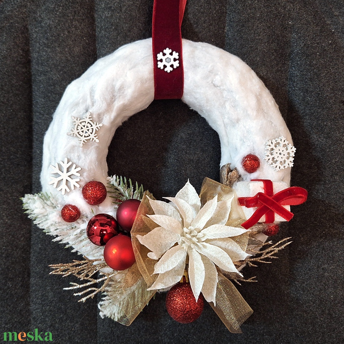 Karácsonyi kopogtató 26 - karácsony - karácsonyi lakásdekoráció - karácsonyi ajtódíszek - Meska.hu