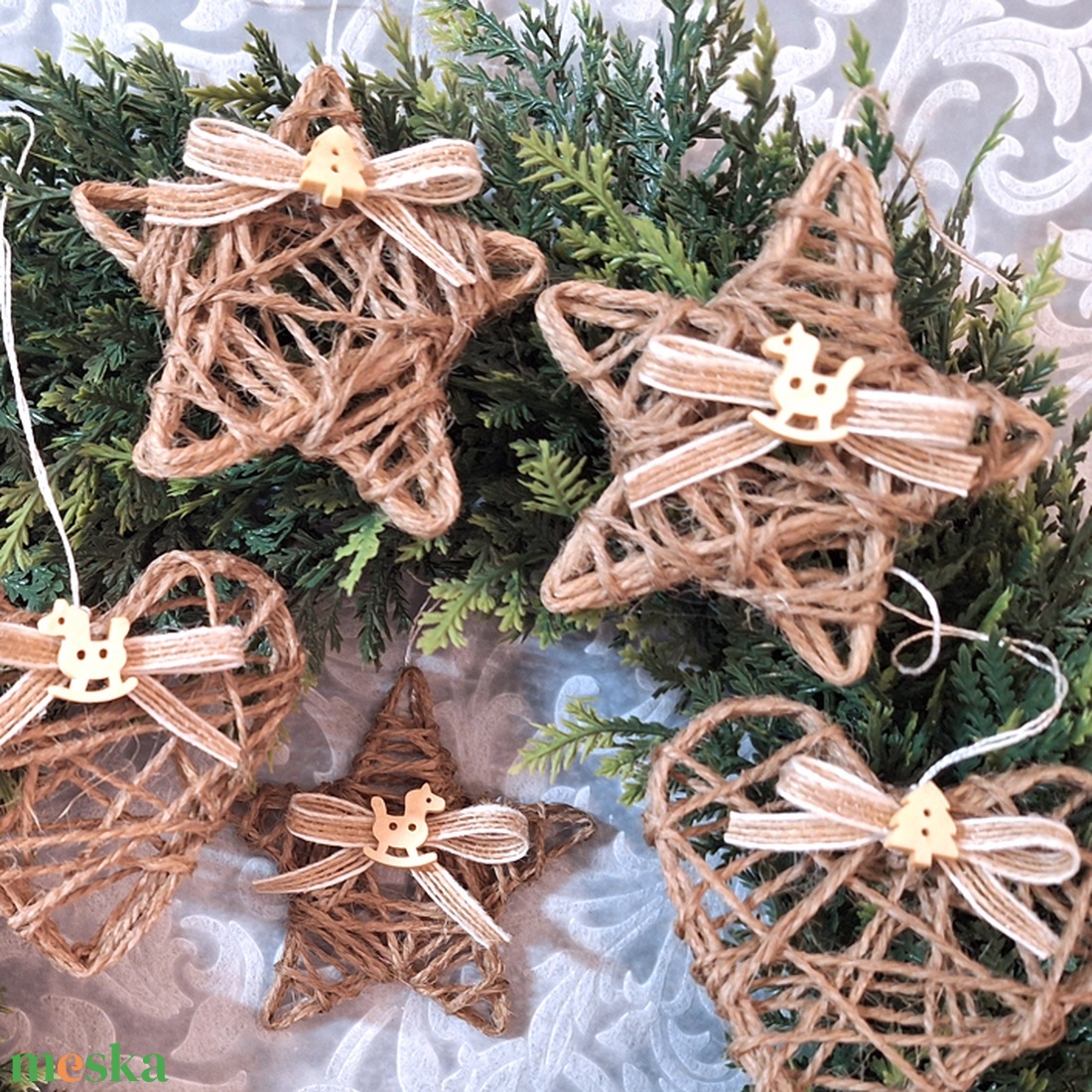 8db karácsonyfadísz 197 - karácsony - karácsonyi lakásdekoráció - karácsonyfadíszek - Meska.hu