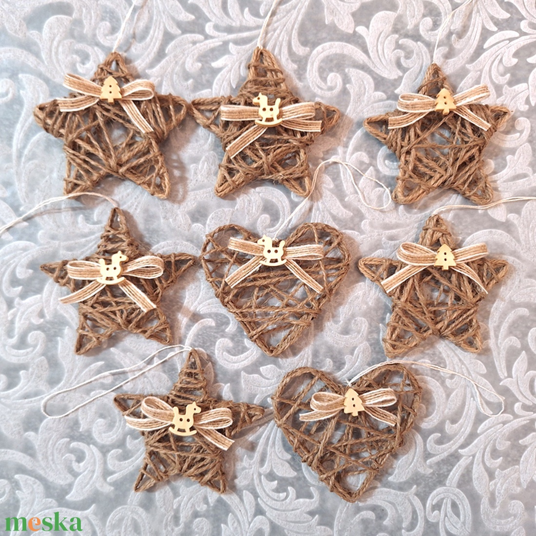 8db karácsonyfadísz 197 - karácsony - karácsonyi lakásdekoráció - karácsonyfadíszek - Meska.hu