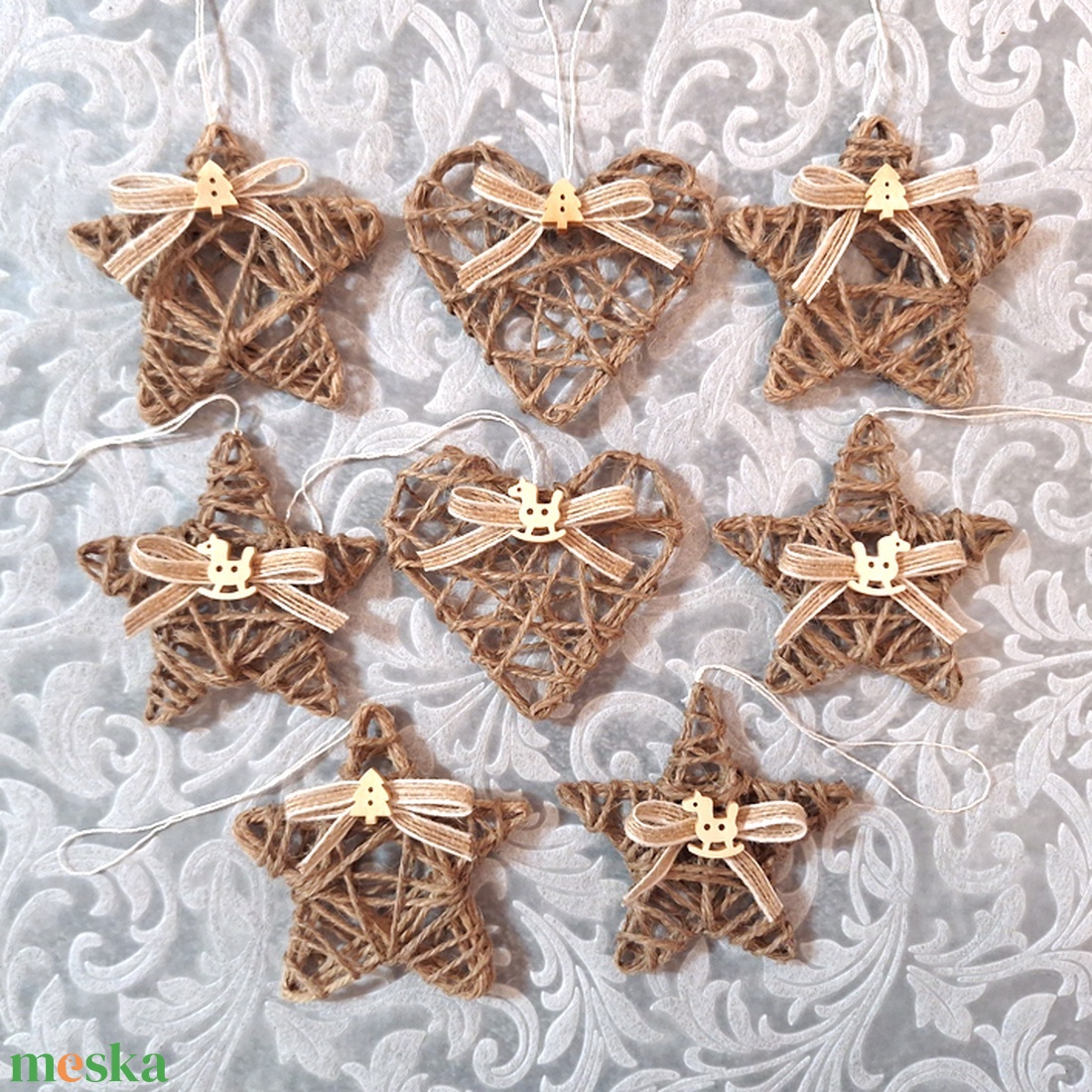 8db karácsonyfadísz 198 - karácsony - karácsonyi lakásdekoráció - karácsonyfadíszek - Meska.hu