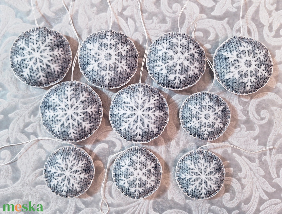 10db filc karácsonyfadísz 199 - karácsony - karácsonyi lakásdekoráció - karácsonyfadíszek - Meska.hu