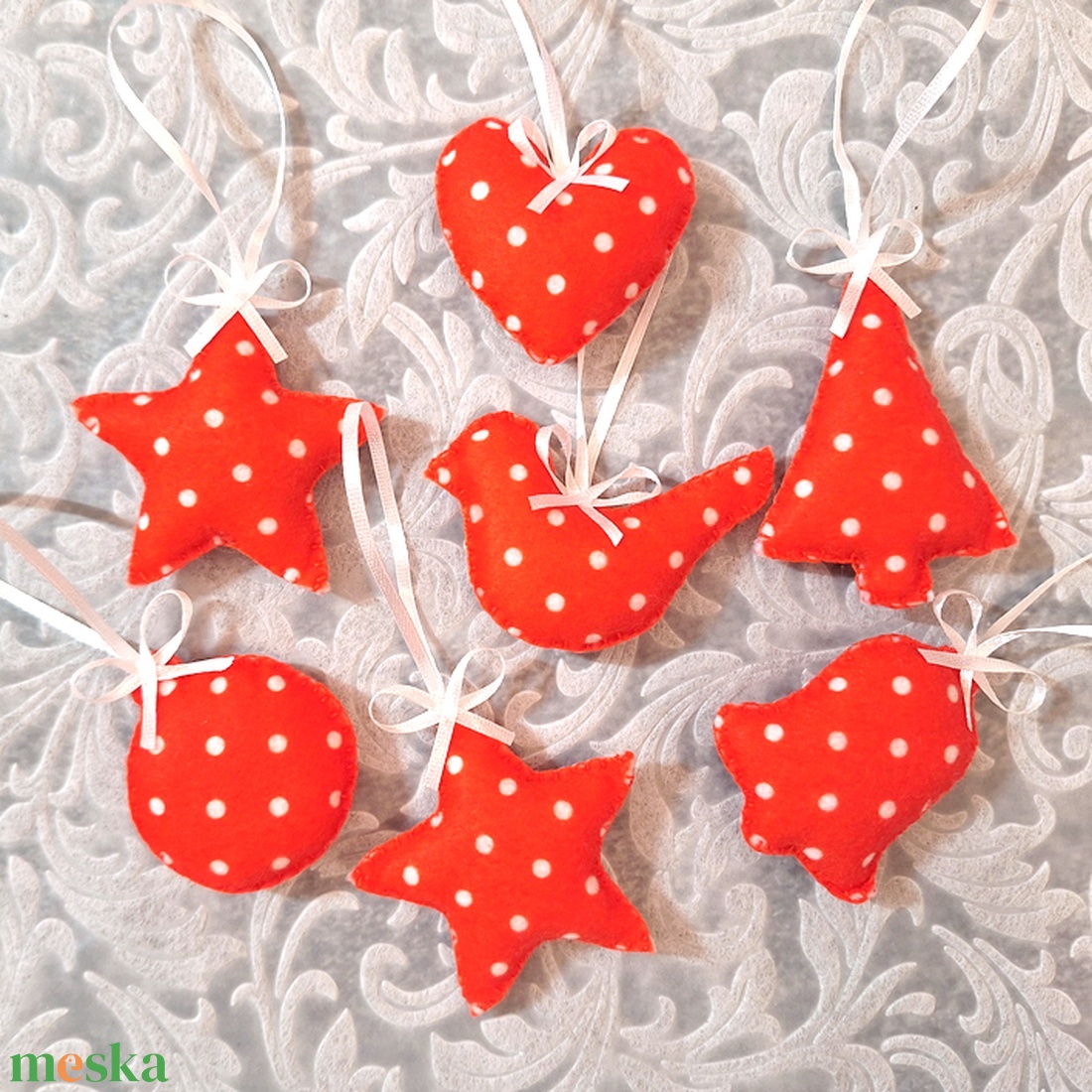 7db filc karácsonyfadísz 204 - karácsony - karácsonyi lakásdekoráció - karácsonyfadíszek - Meska.hu