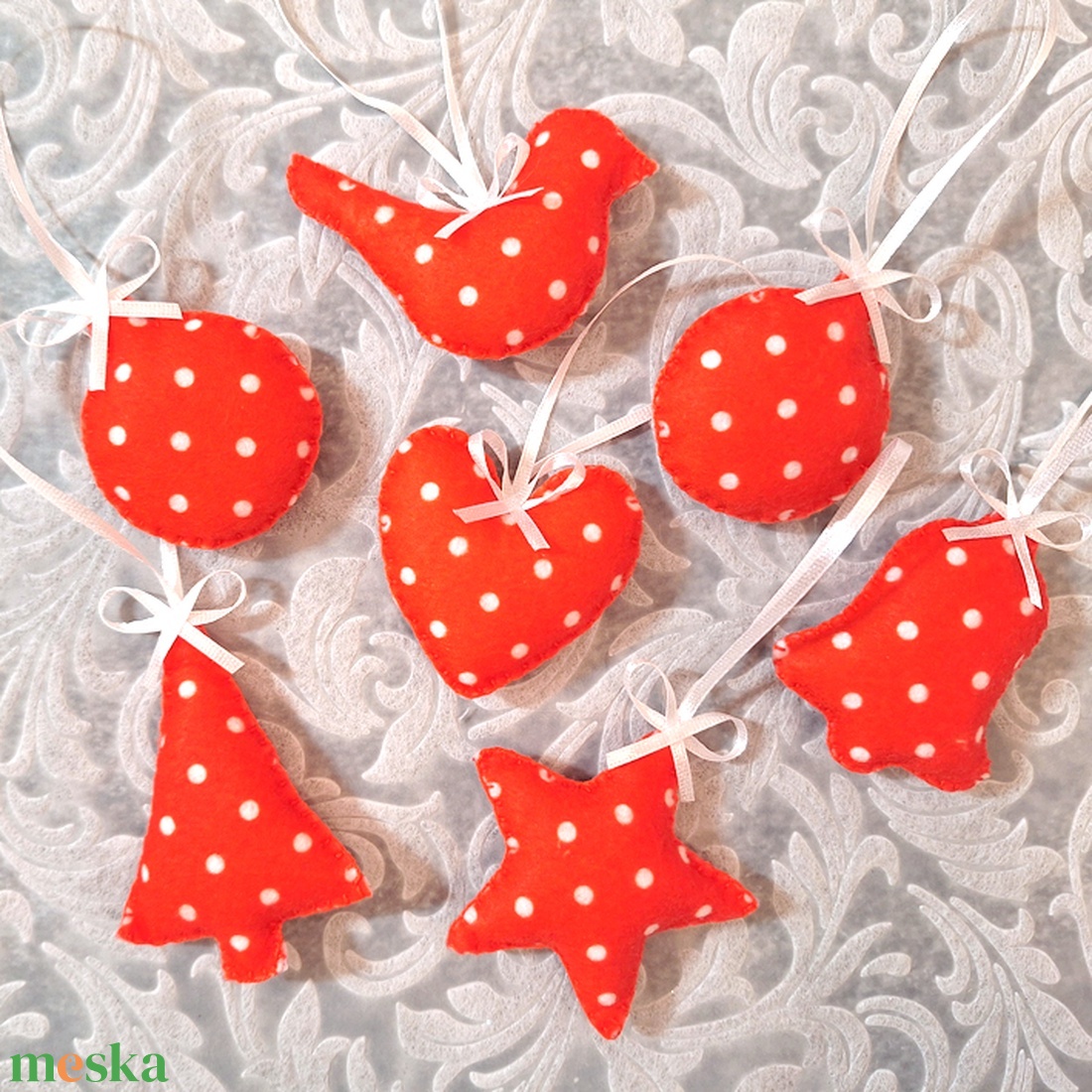 7db filc karácsonyfadísz 205 - karácsony - karácsonyi lakásdekoráció - karácsonyfadíszek - Meska.hu