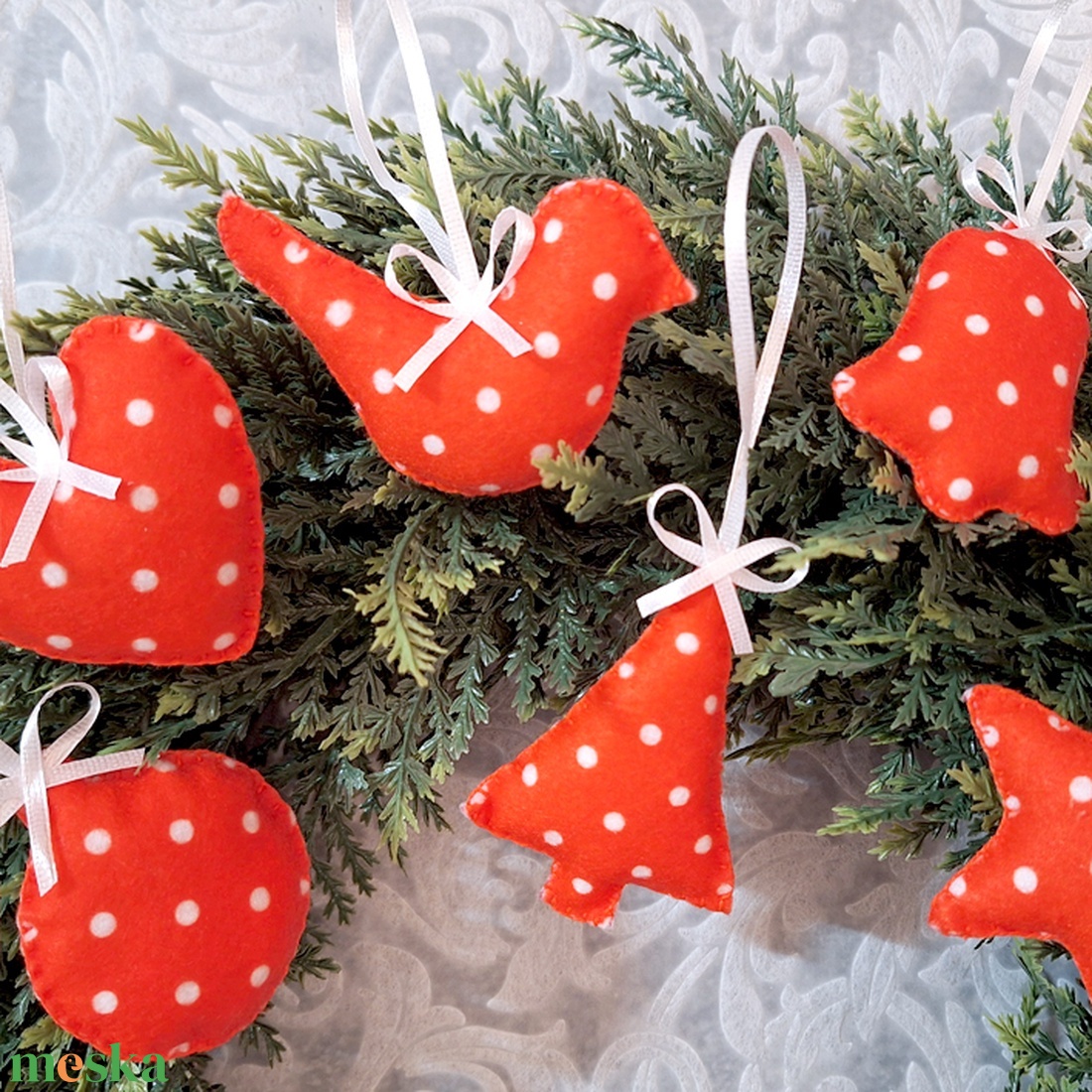 7db filc karácsonyfadísz 205 - karácsony - karácsonyi lakásdekoráció - karácsonyfadíszek - Meska.hu