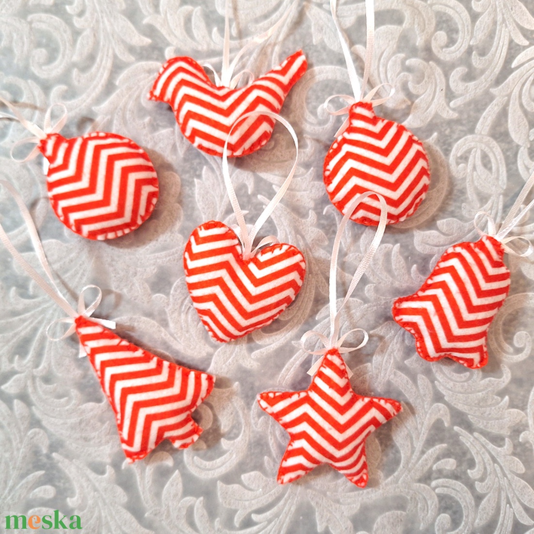 7db filc karácsonyfadísz 205 - karácsony - karácsonyi lakásdekoráció - karácsonyfadíszek - Meska.hu