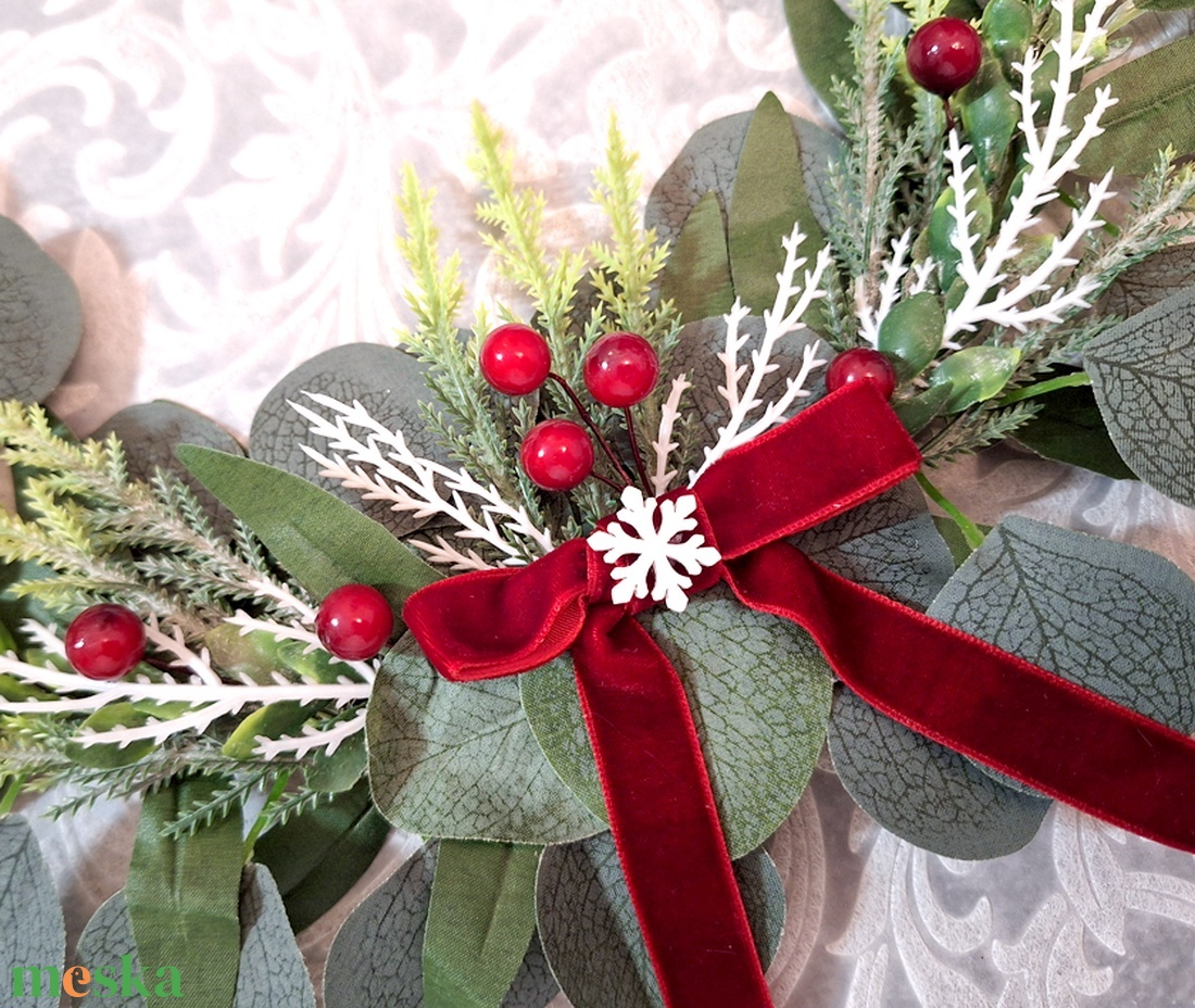 Téli kopogtató 206 - karácsony - karácsonyi lakásdekoráció - karácsonyi ajtódíszek - Meska.hu