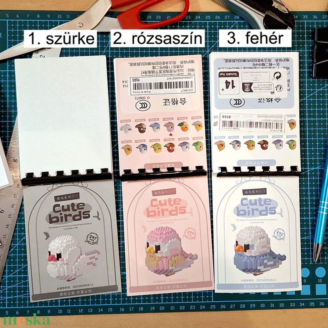 Madárka notesz  1-3 - otthon & életmód - papír, írószer - jegyzetfüzet & napló - Meska.hu