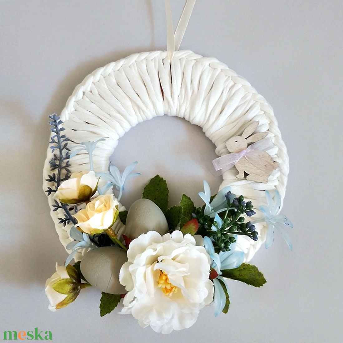 Húsvéti kopogtató 219 - ünnepi díszek, dekorációk - húsvéti díszek és dekorációk - húsvéti ajtódísz, kopogtató - Meska.hu