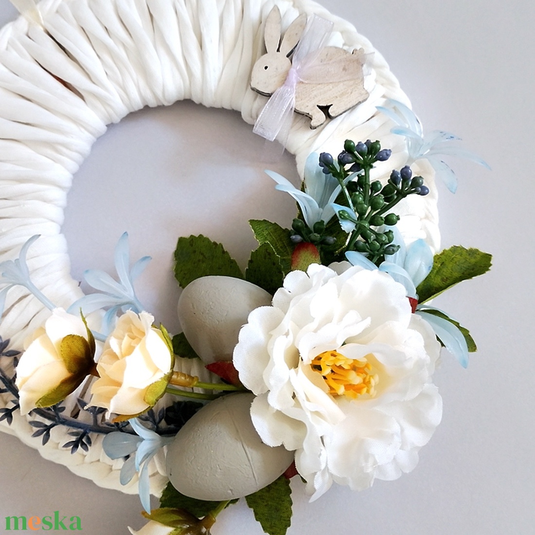 Húsvéti kopogtató 219 - ünnepi díszek, dekorációk - húsvéti díszek és dekorációk - húsvéti ajtódísz, kopogtató - Meska.hu