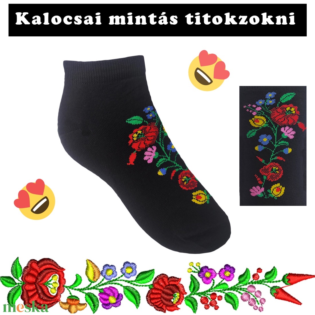 Kalocsai mintás titokzokni - ruha & divat - cipő & papucs - zokni - Meska.hu Kalocsai mintás titokzokni - ruha & divat - cipő & papucs - zokni - Meska.hu