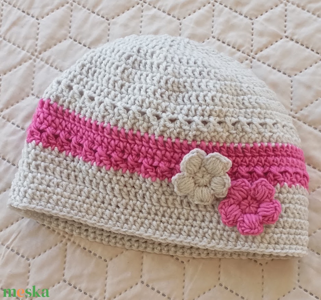 Szürke-pink sapka - ruha & divat - sál, sapka, kendő - sapka - Meska.hu Szürke-pink sapka - ruha & divat - sál, sapka, kendő - sapka - Meska.hu