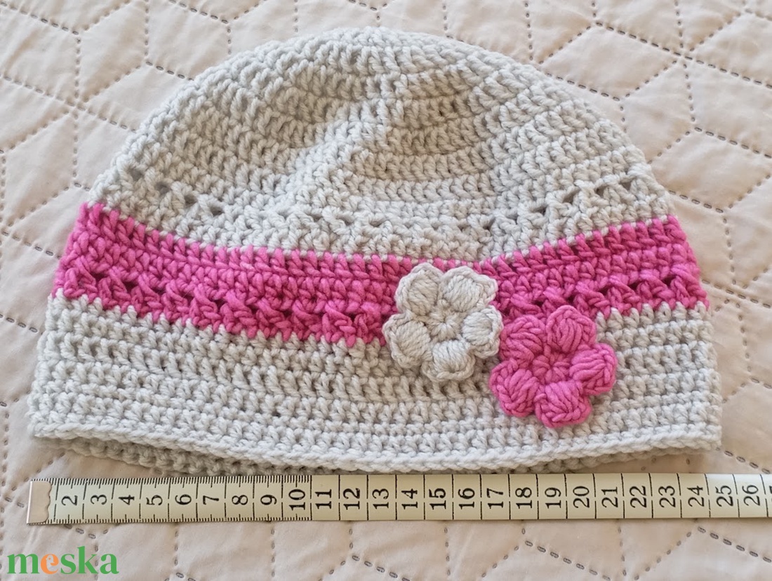 Szürke-pink sapka - ruha & divat - sál, sapka, kendő - sapka - Meska.hu Szürke-pink sapka - ruha & divat - sál, sapka, kendő - sapka - Meska.hu