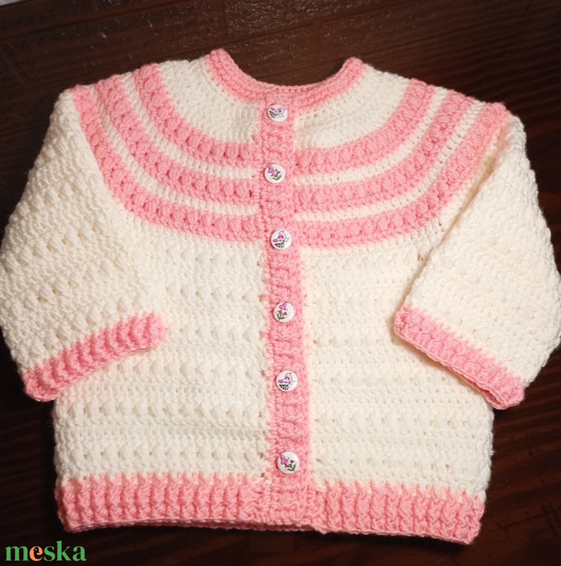 Baba kardigán 12-18 hónapos babának - ruha & divat - babaruha & gyerekruha - gyerek kabát, dzseki - Meska.hu