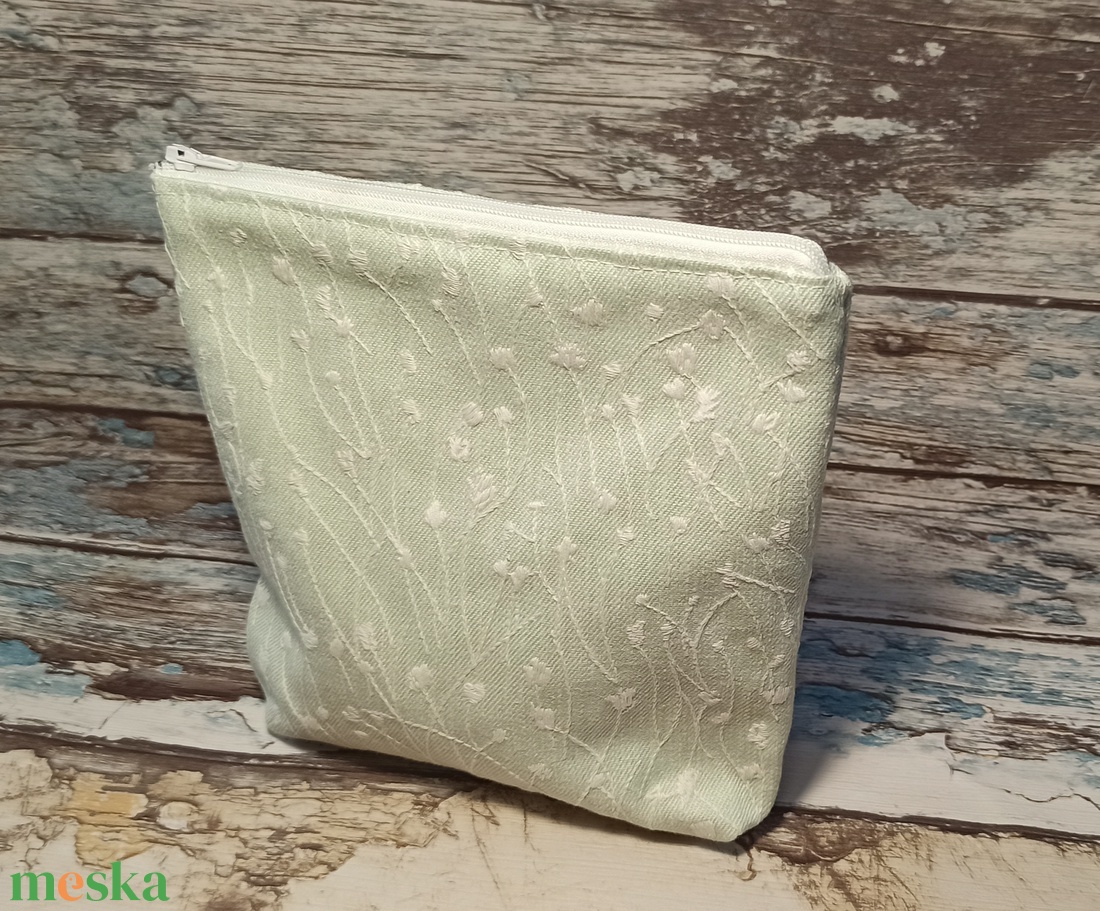 Textil neszeszer zöld - táska & tok - neszesszer - Meska.hu