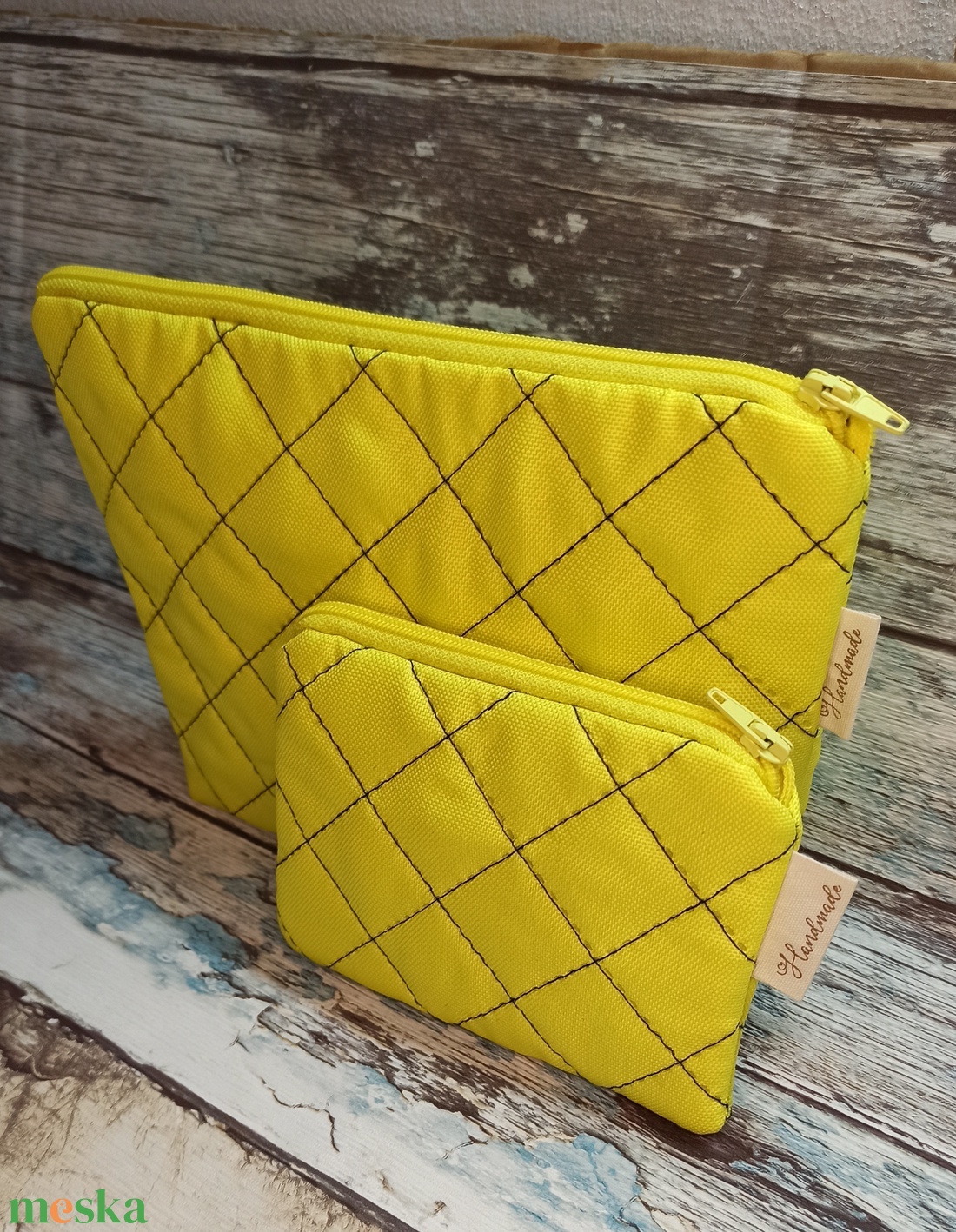 Citrom sárga neszeszer szett  - szépségápolás - arcápolás - smink kellék - Meska.hu