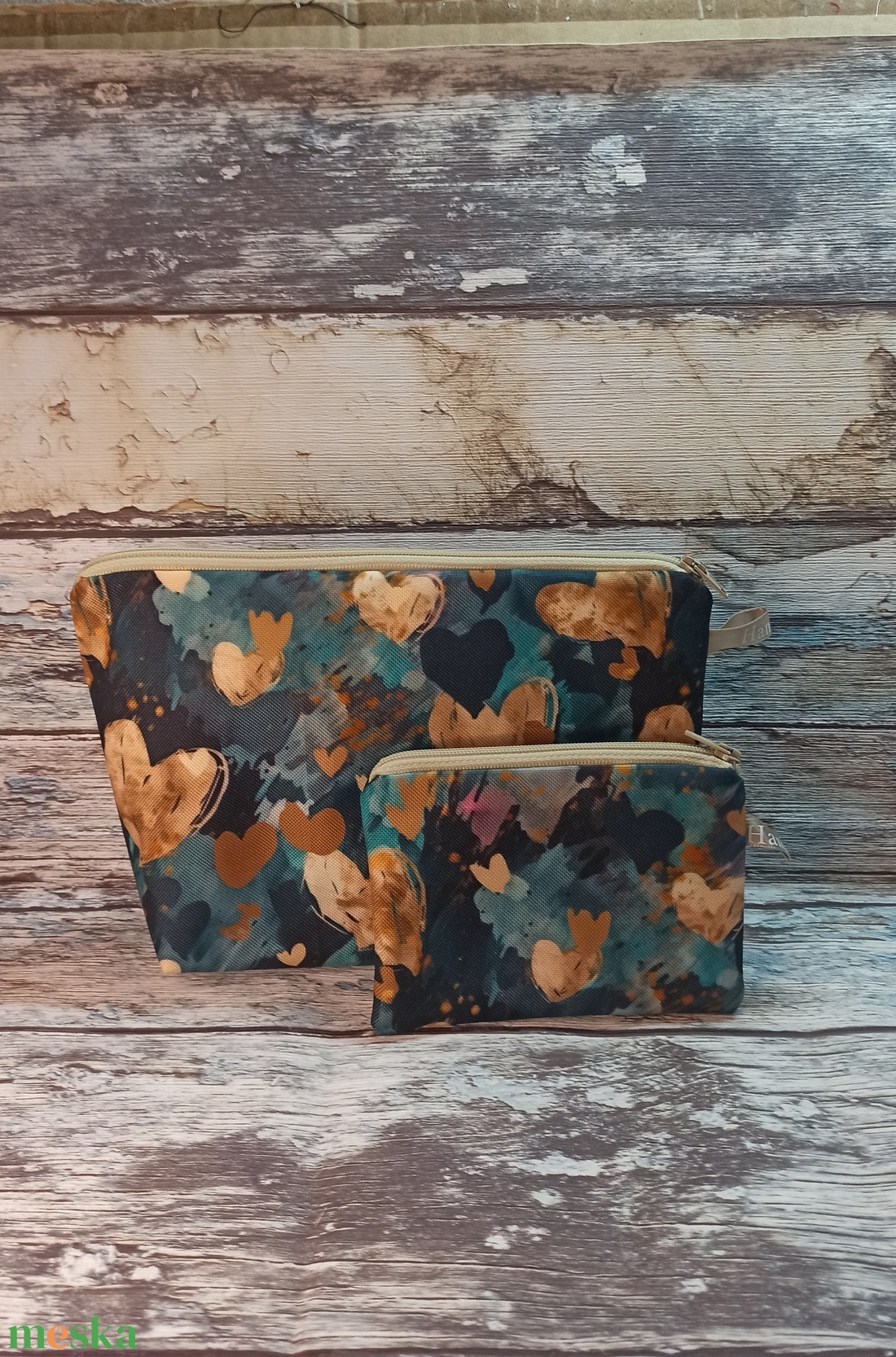 Szívecskés neszeszer szett  - szépségápolás - arcápolás - smink kellék - Meska.hu