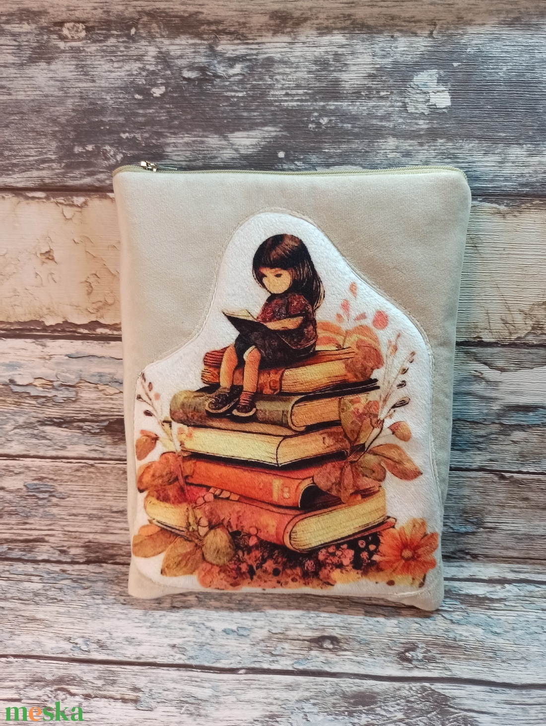 Olvasó kislány mintás könyv tok tablet tok ebook tok  - táska & tok - ebook & tablet tok - Meska.hu