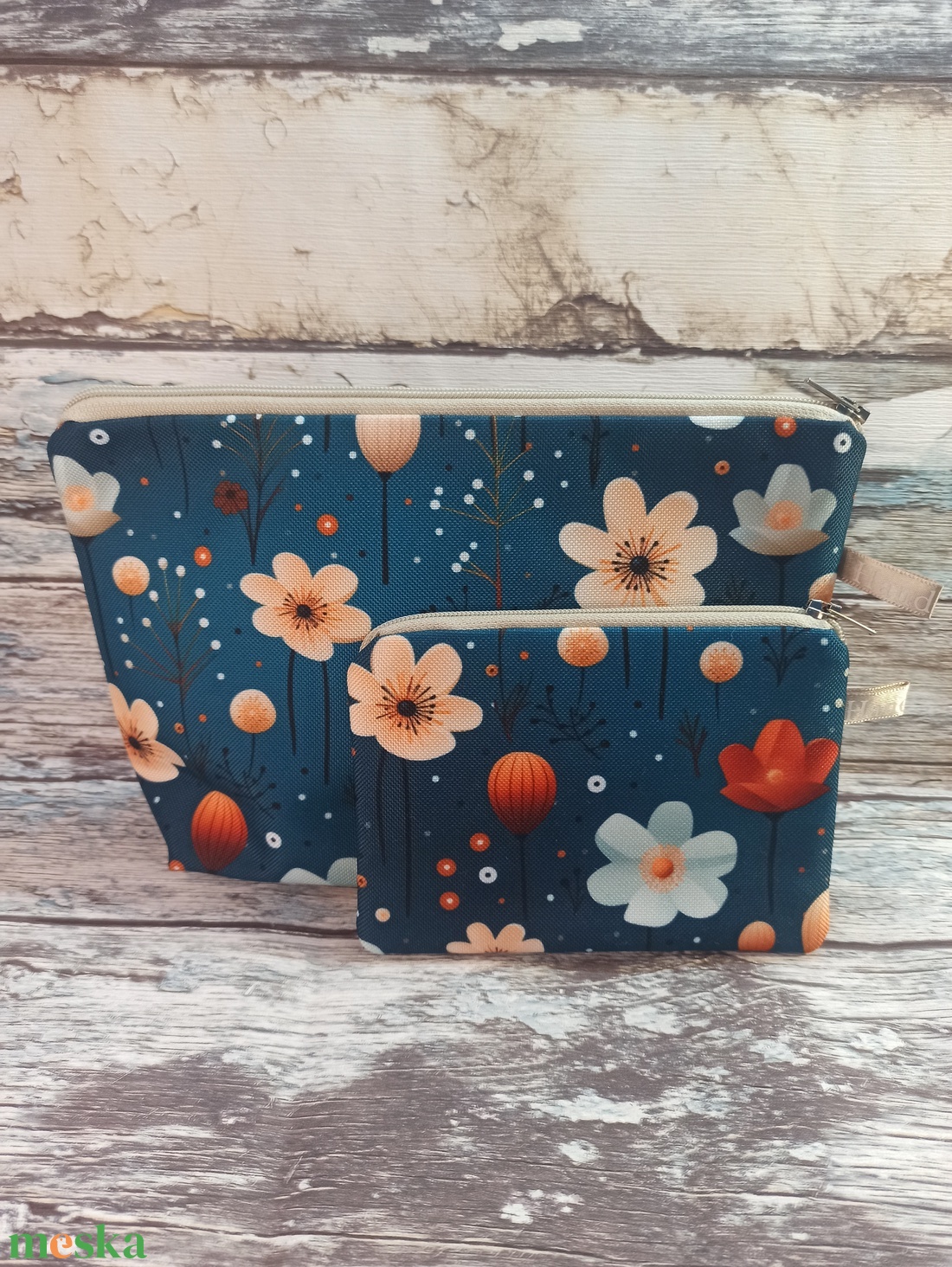 Virág mintás neszeszer szett  - otthon & életmód - tárolás & rendszerezés - zsebkendőtartó - Meska.hu
