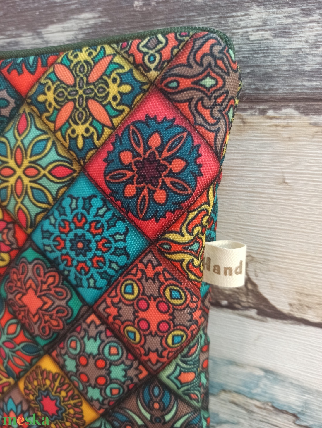 Mozaik mintás könyv tok tablet tok ebook tok zöld  - könyv & zene - könyvtok - Meska.hu