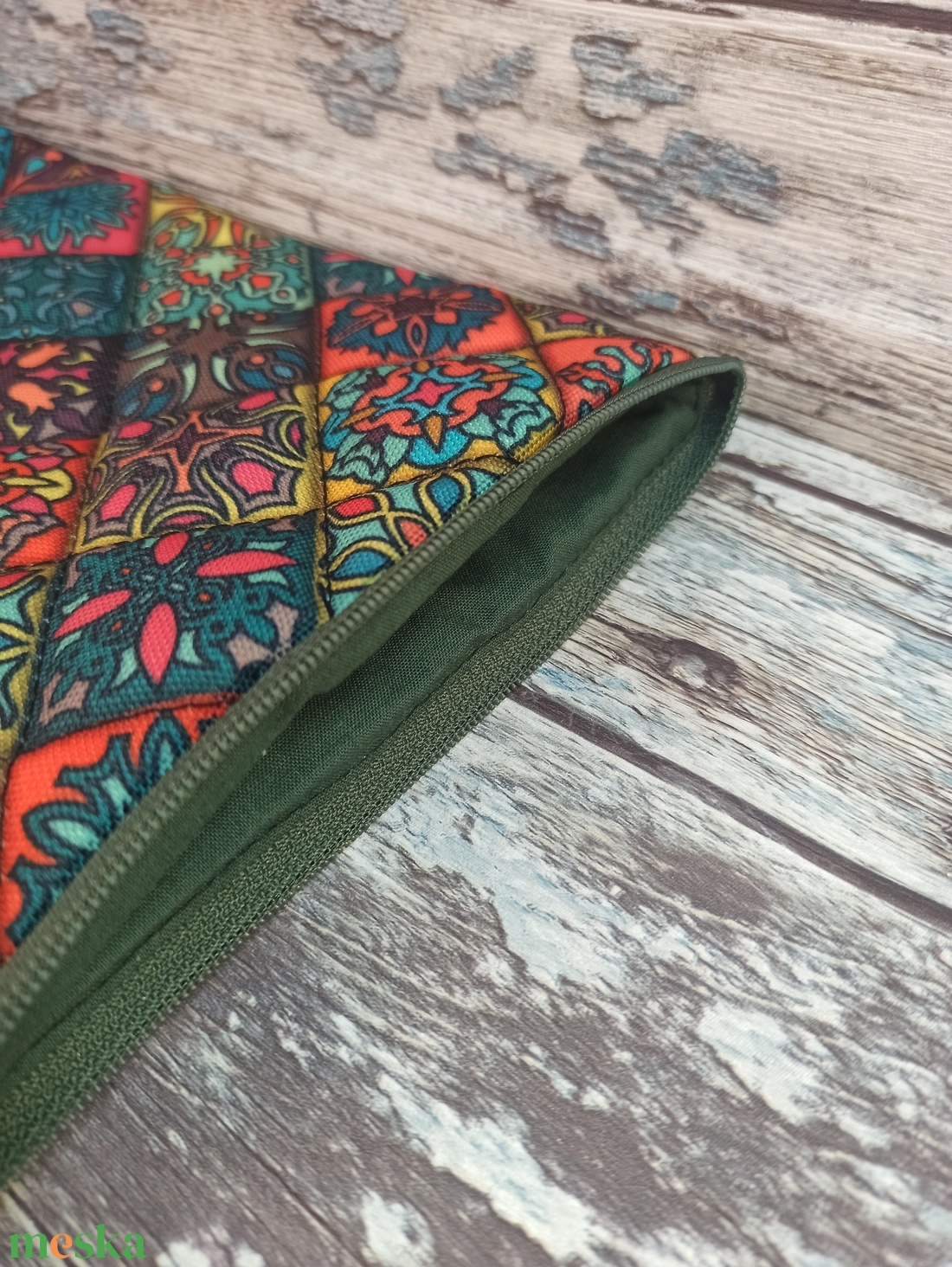 Mozaik mintás könyv tok tablet tok ebook tok zöld  - könyv & zene - könyvtok - Meska.hu