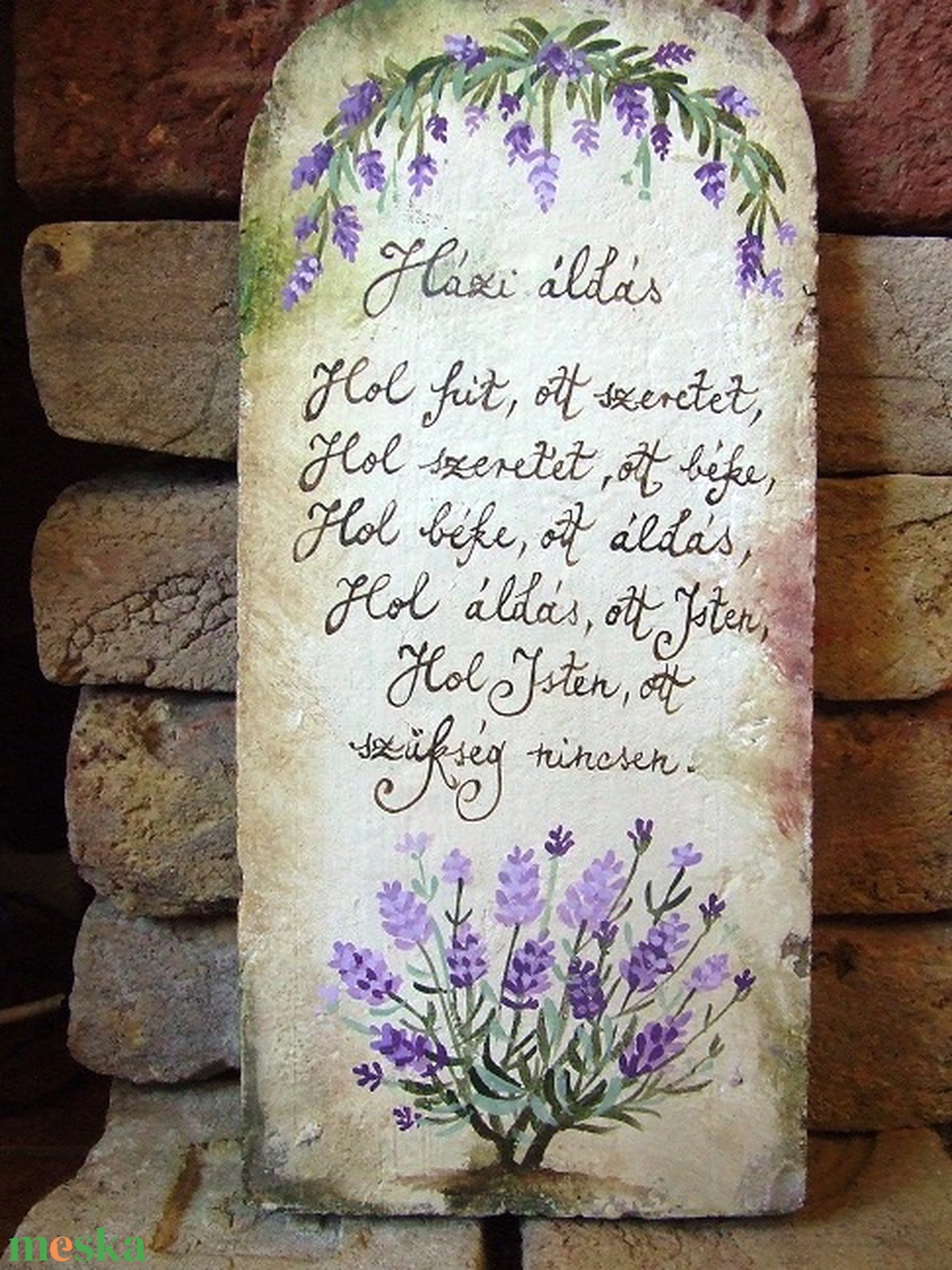 Festett Áldás (levendulás) - otthon & életmód - vallás - házi áldás - Meska.hu Festett Áldás (levendulás) - otthon & életmód - vallás - házi áldás - Meska.hu
